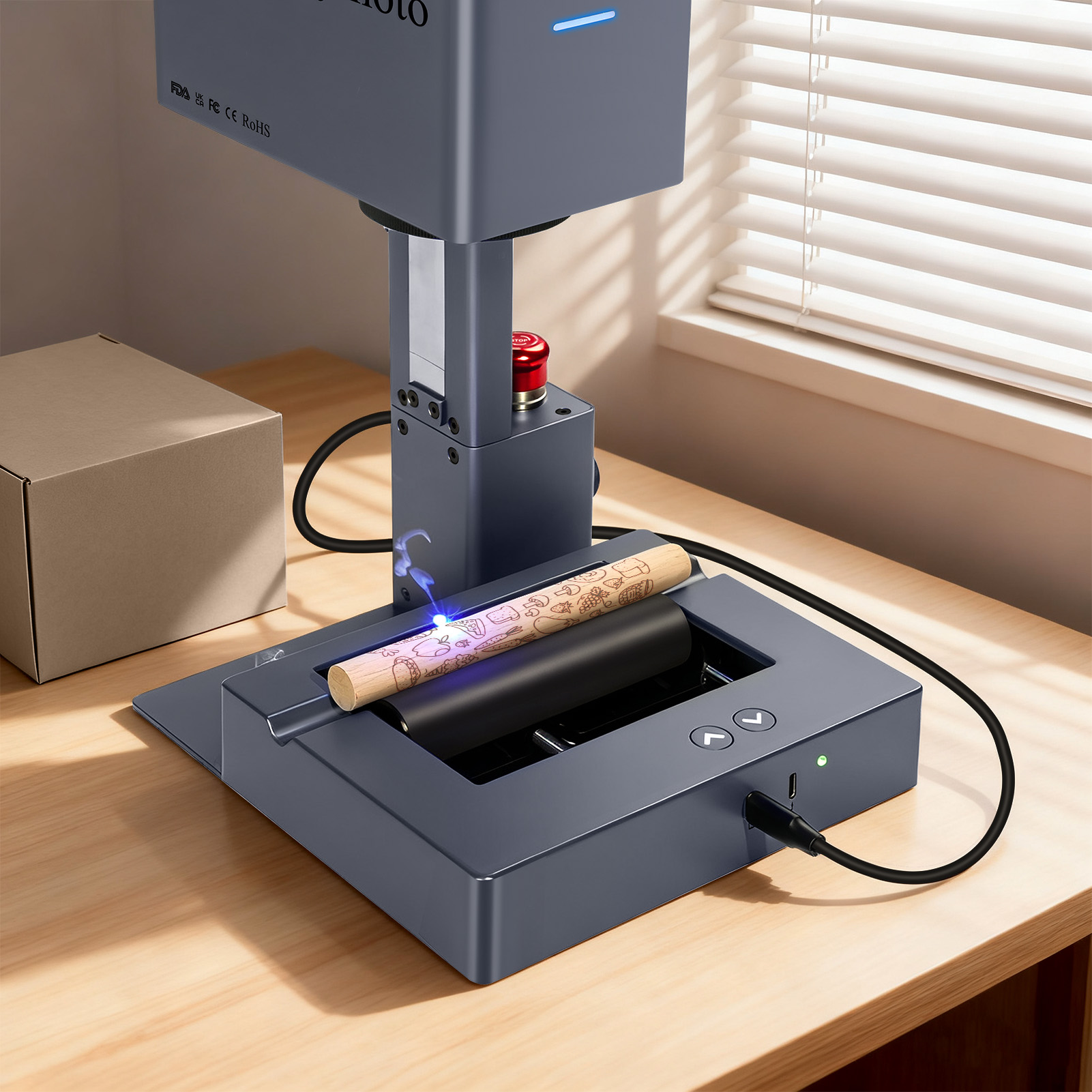 Raymoto Rotary Roller for Lase - Industrial Laser Cutting Machine บทวิจารณ์และราคา