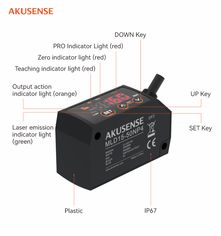 AKUSENSE MLD15 Optical Inducti - Industrial Laser Displacement Sensor บทวิจารณ์และราคา