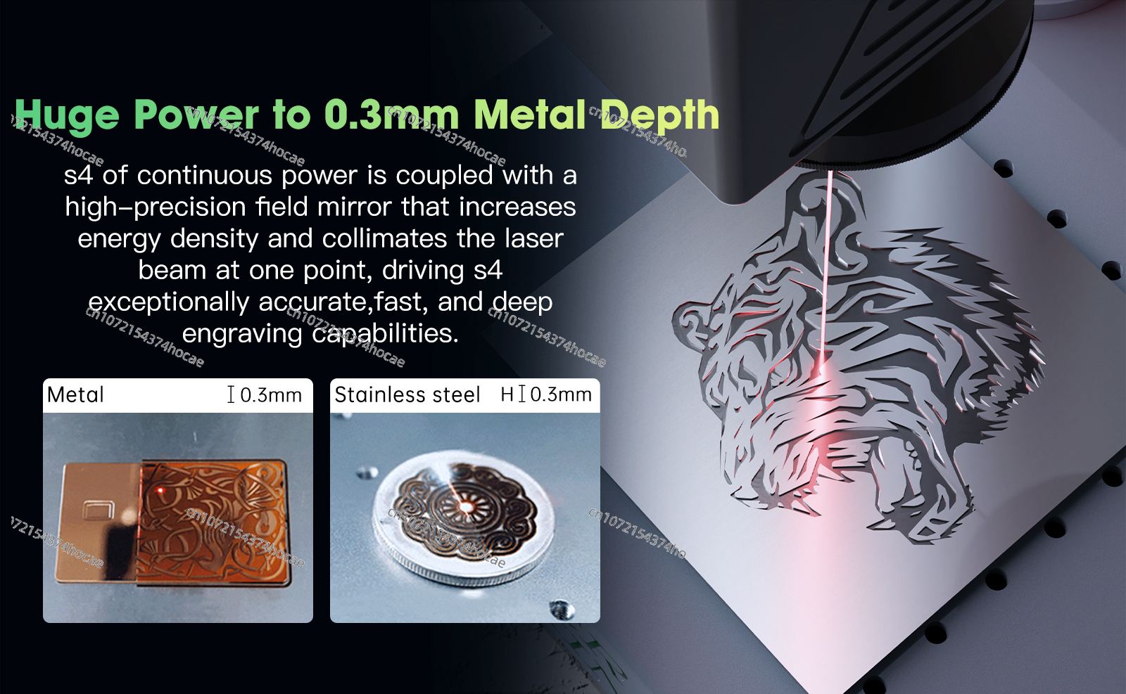S4 20w portable fiber laser en - Desktop Laser Engraver บทวิจารณ์และราคา