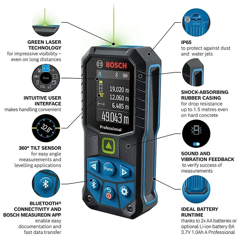 Bosch  GLM 50-27 CG Profession - Industrial Laser Drill บทวิจารณ์และราคา