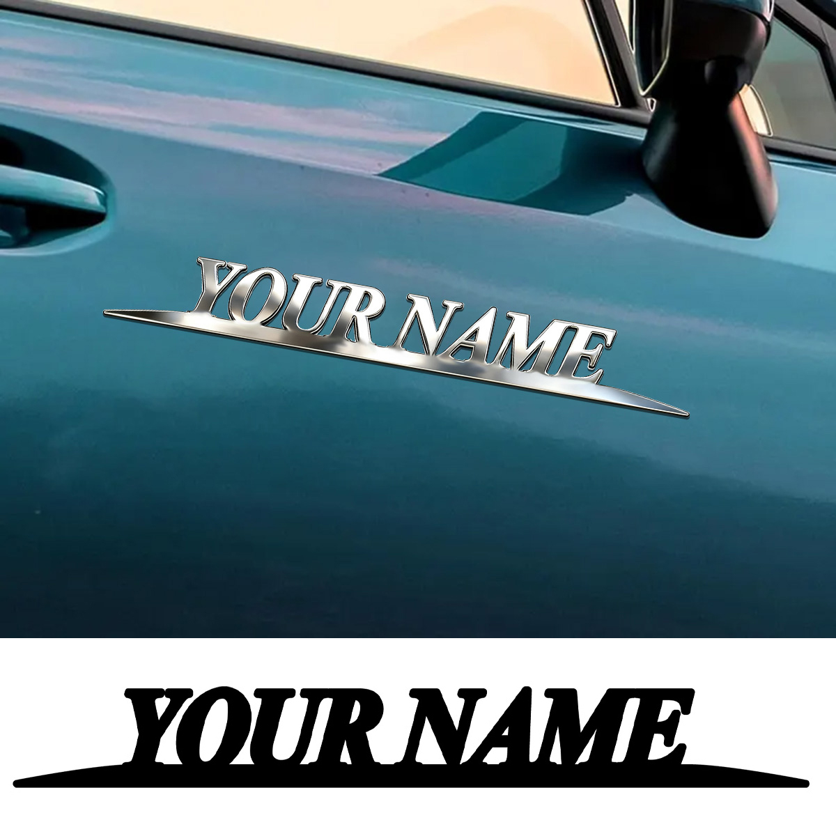Metal Trendy YOUR NAME Sticker - Industrial Laser Power บทวิจารณ์และราคา