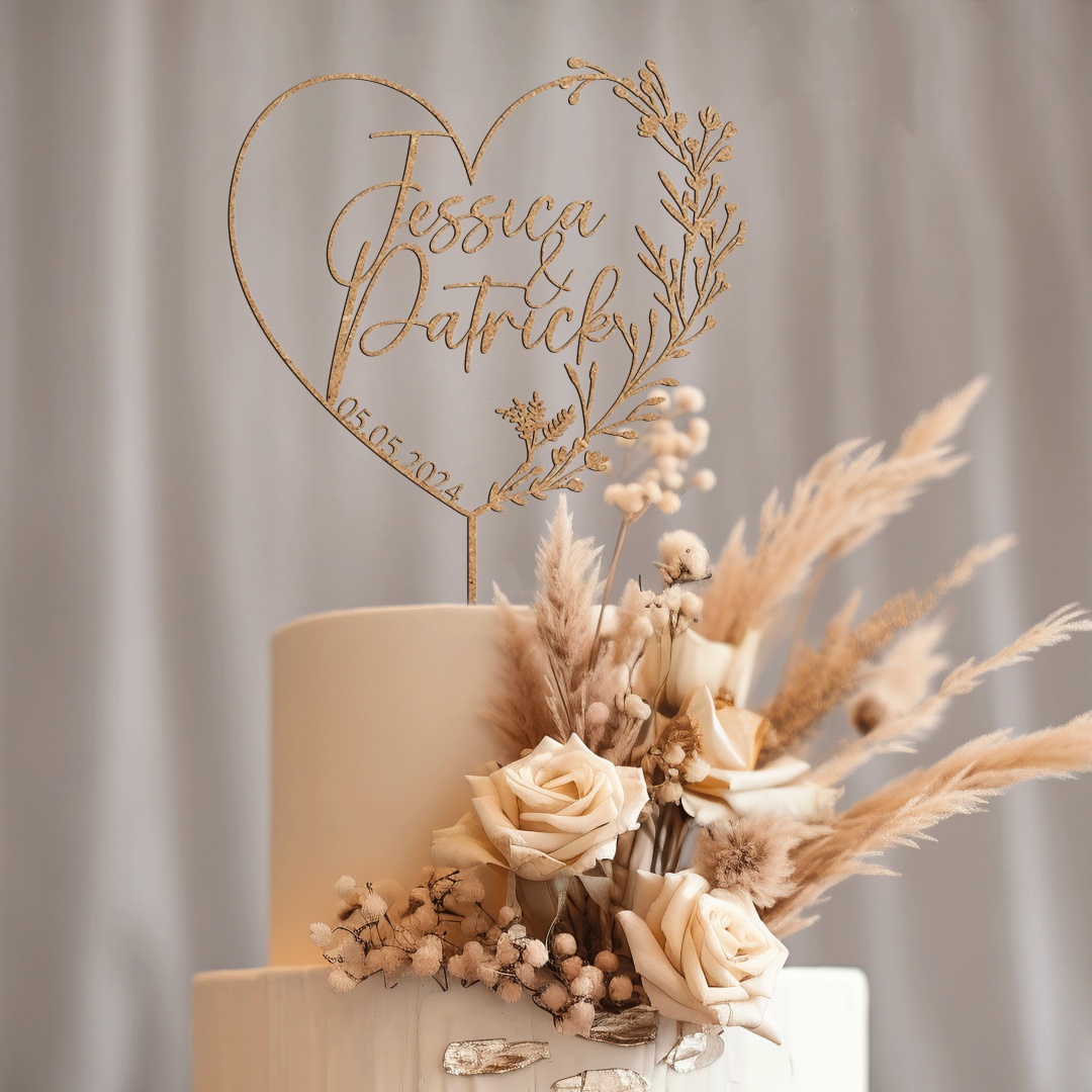 Gold Cake Topper with Heart, H - Industrial Laser Power บทวิจารณ์และราคา