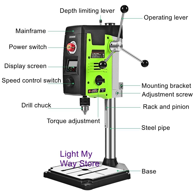 Mini strong table drill digita - Industrial Laser Drill บทวิจารณ์และราคา