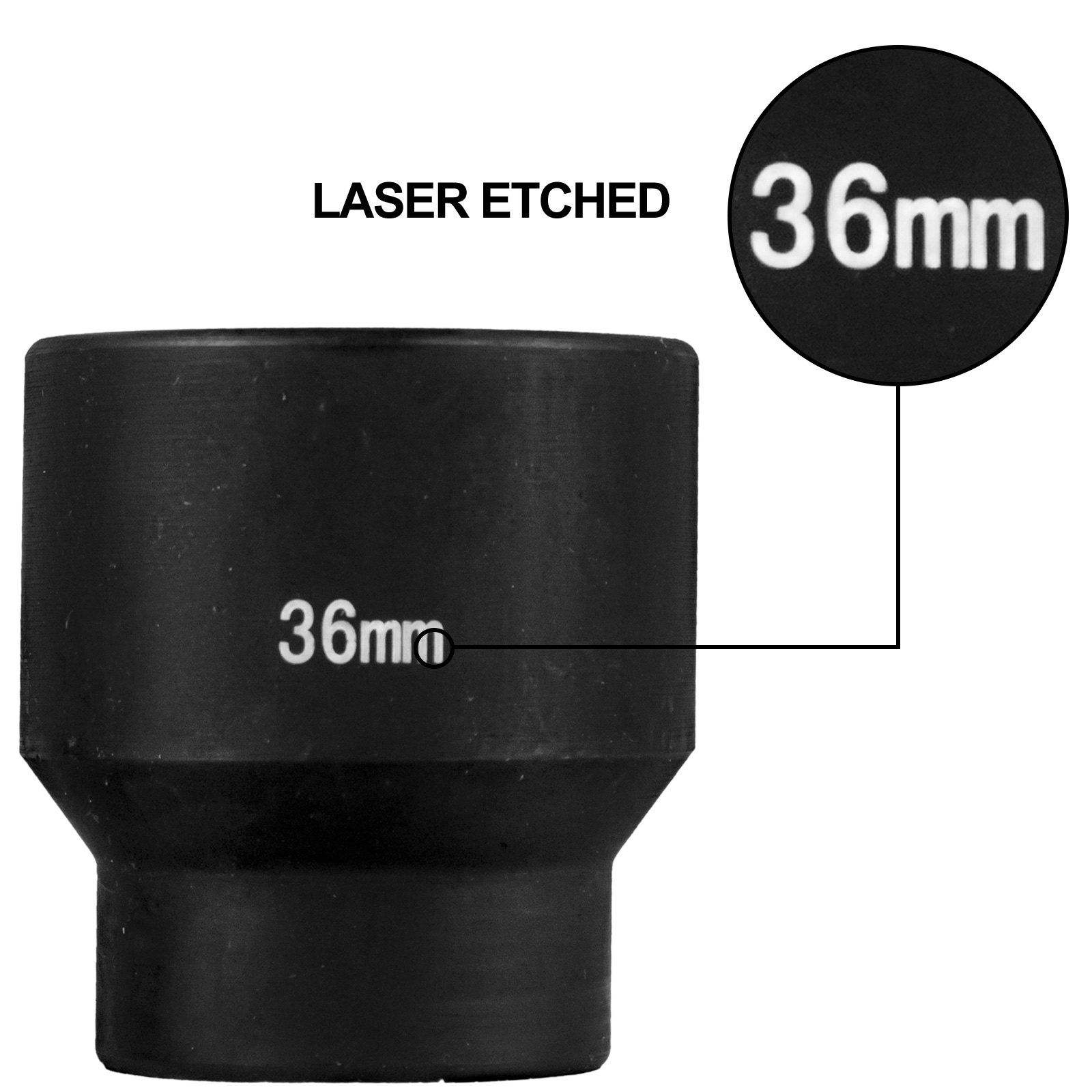Metric Impact Socket Set, CR-V - Industrial Laser Etching บทวิจารณ์และราคา