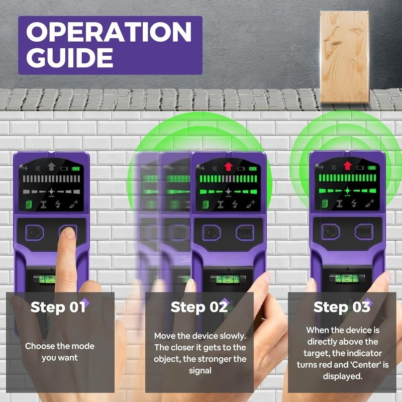 Stud Finder Wall Scanner Stud  - Industrial Laser Scanner บทวิจารณ์และราคา