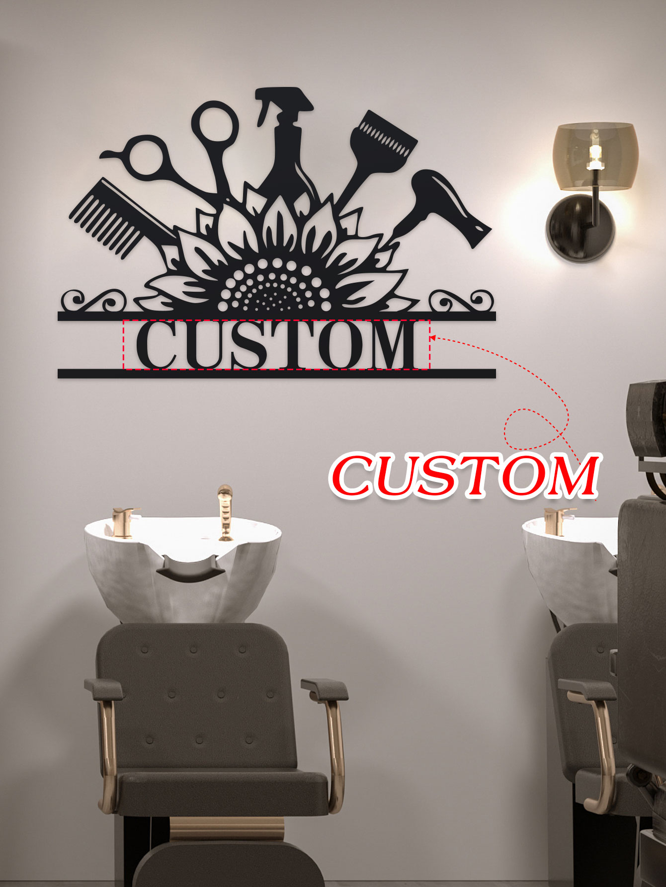 Custom Hair Dresser Metal Sign - Industrial Laser Power บทวิจารณ์และราคา