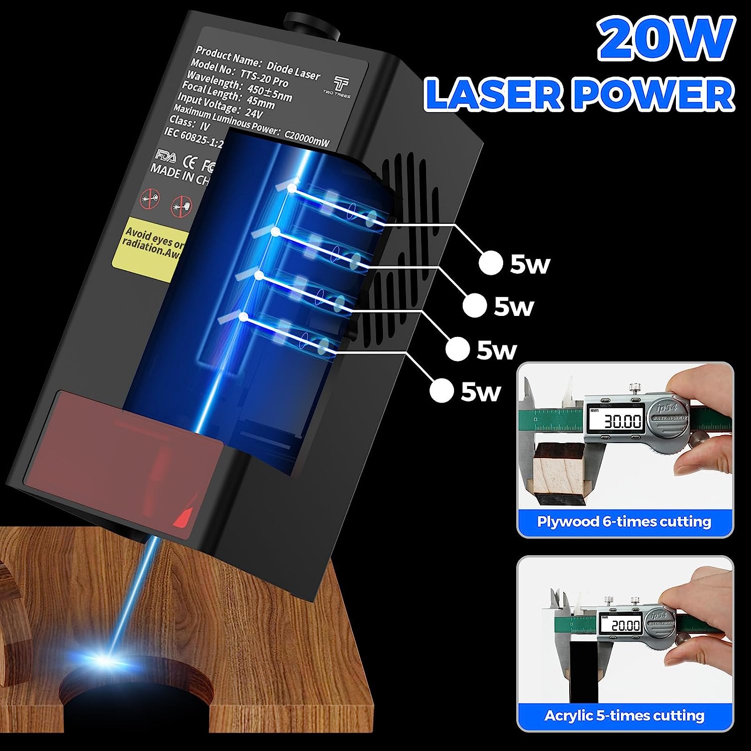 TWOTREES TTS-20 Pro 20W Metal  - Industrial Laser Equipment บทวิจารณ์และราคา